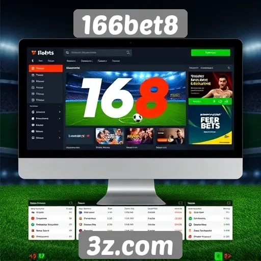 Análise da interface do usuário do site 166bet8